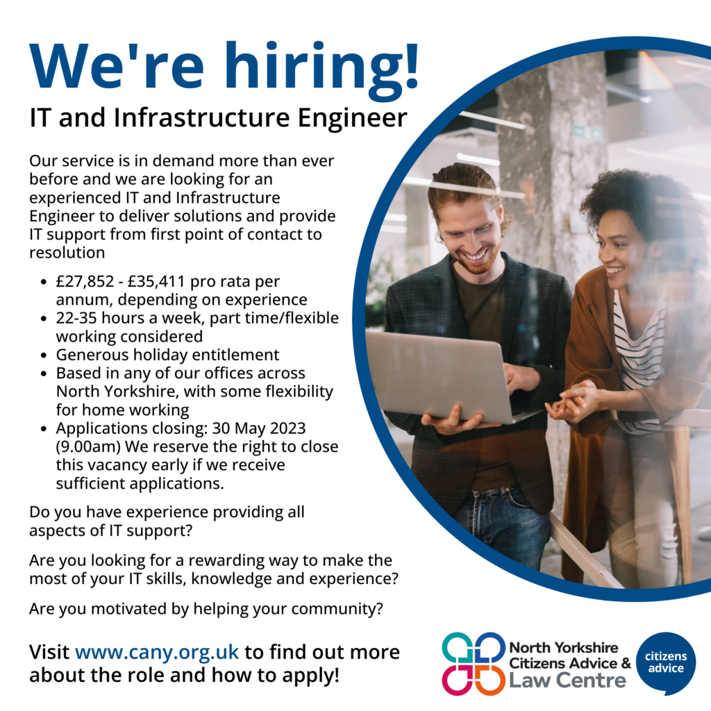 Jobs North Yorkshire Citizens Advice and Law Centre